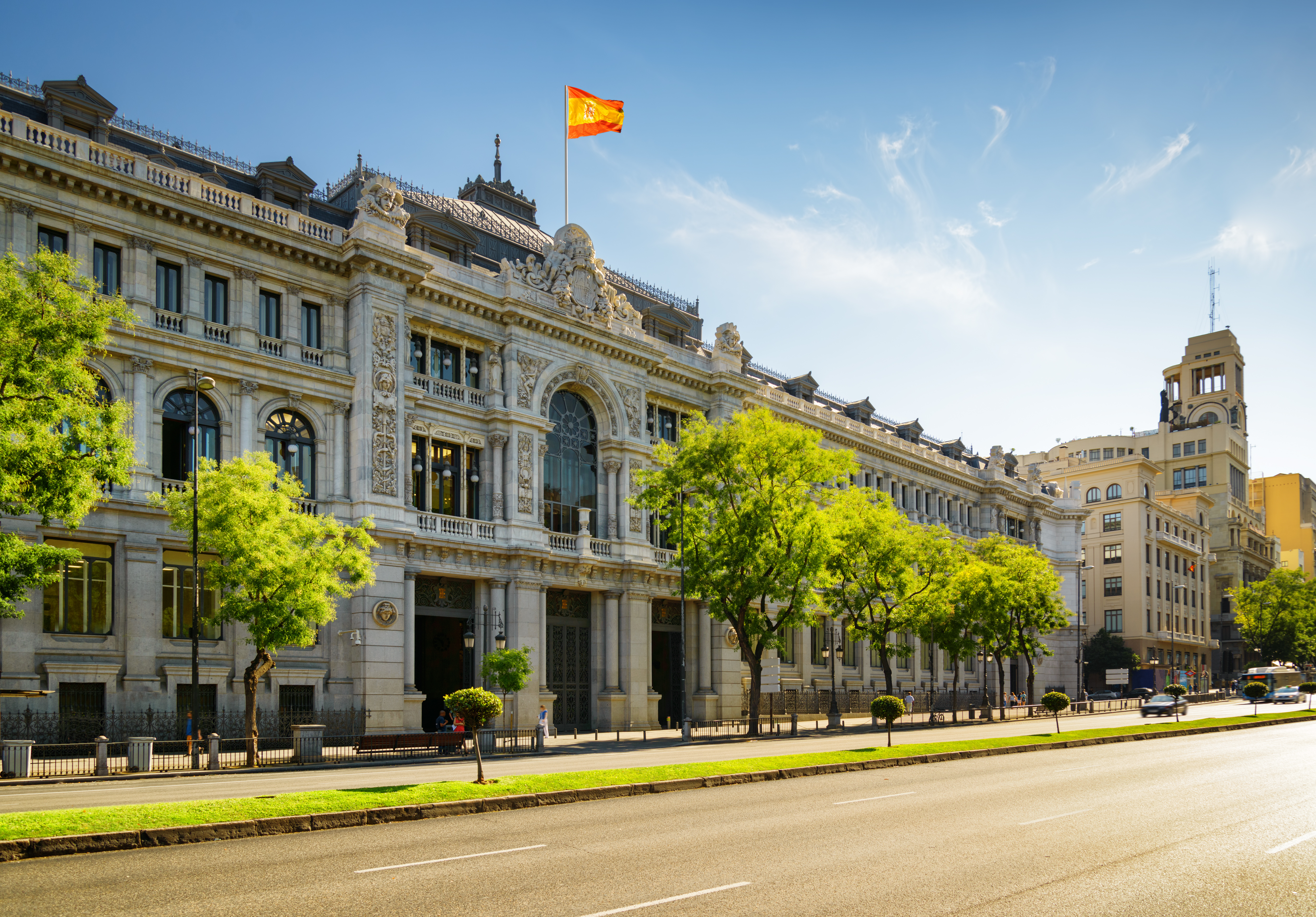 Imagen de la fachada del Banco de España de Madrid