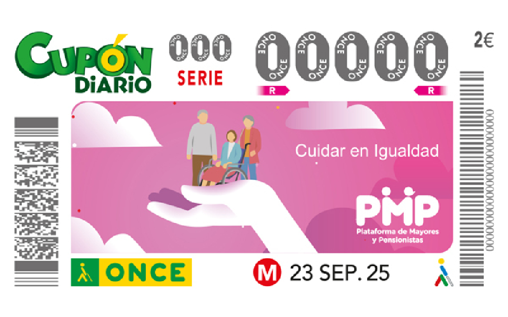 Cupón de la ONCE dedicado a la PMP