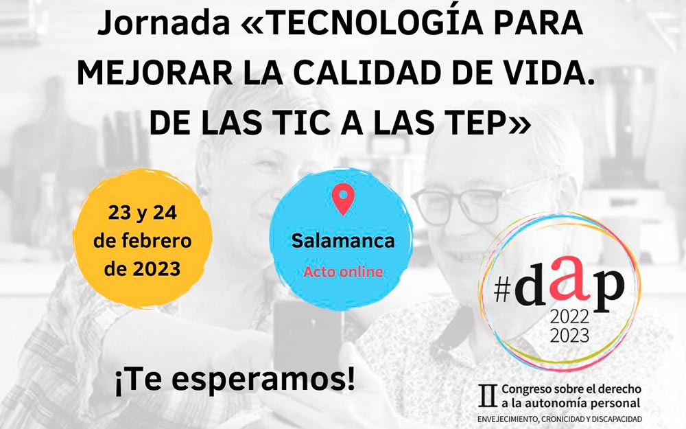 Se celebra los días 23 y 24 de febrero de forma virtual y en directo Cartel de la segunda sesión del Congreso sobre el Derecho a la autonomía Personal