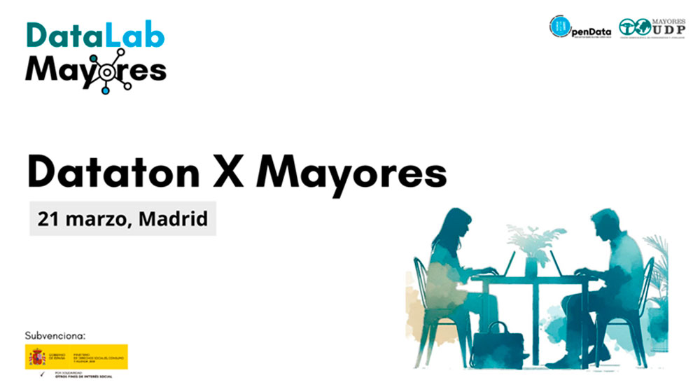 Se celebrará el próximo 21 de marzo Cartel del datatón organizado por Mayores UDP
