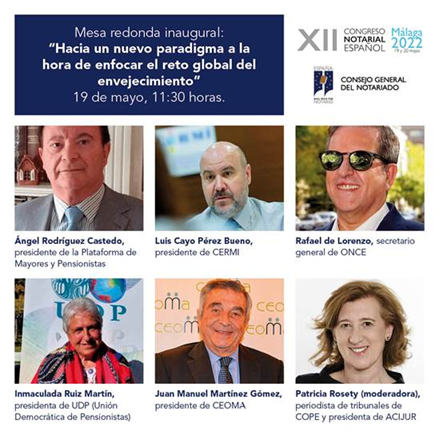 El evento prevé congregar a más de 400 asistentes de todos los ámbitos de la sociedad civil Collage donde aparecen los ponentes que participarán en la mesa redonda inaugural del Congreso