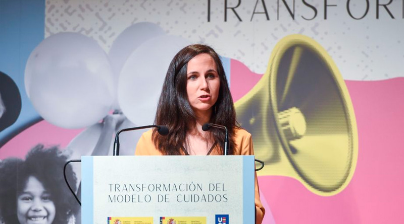 Ione Belarra durante su intervención en la Reunión de Alto Nivel.