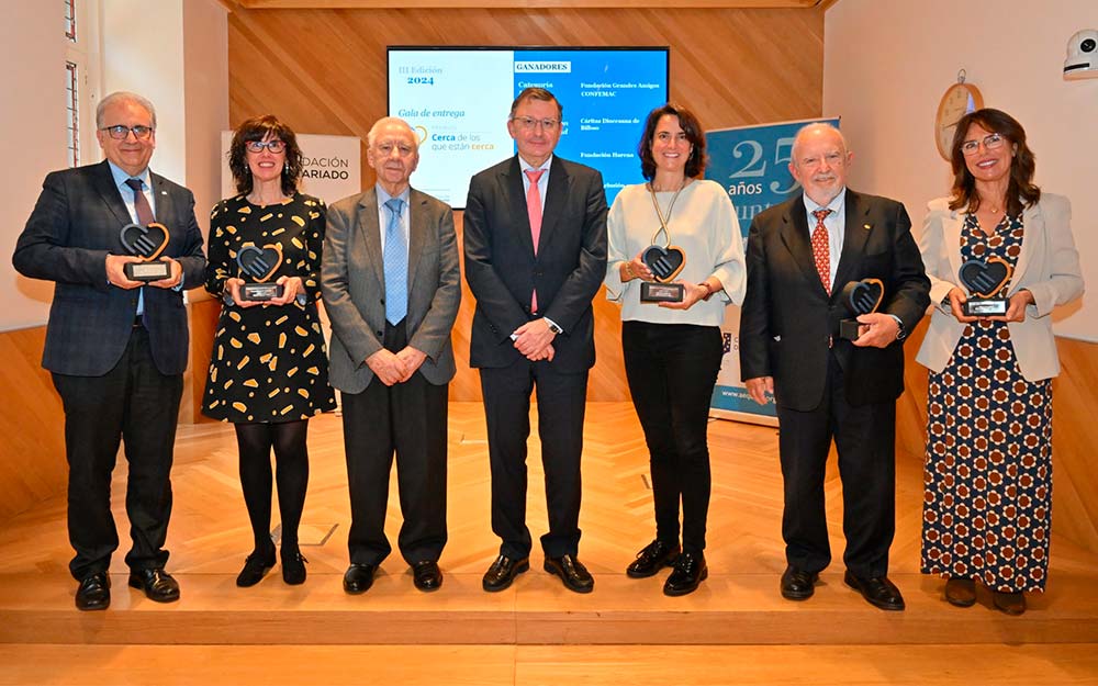 Los galardones promovidos por Fundación Notariado y Fundación Aequitas, con la colaboración de la PMP, celebraron su tercera edición Foto de familia de los premiados