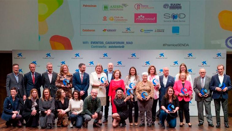 La gala de entrega se celebró en CaixaForum Madrid Foto de familia con los premiados
