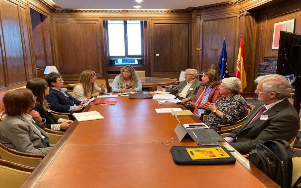 Reunión de la Plataforma de Mayores y Pensionistas con representantes del PSOE.