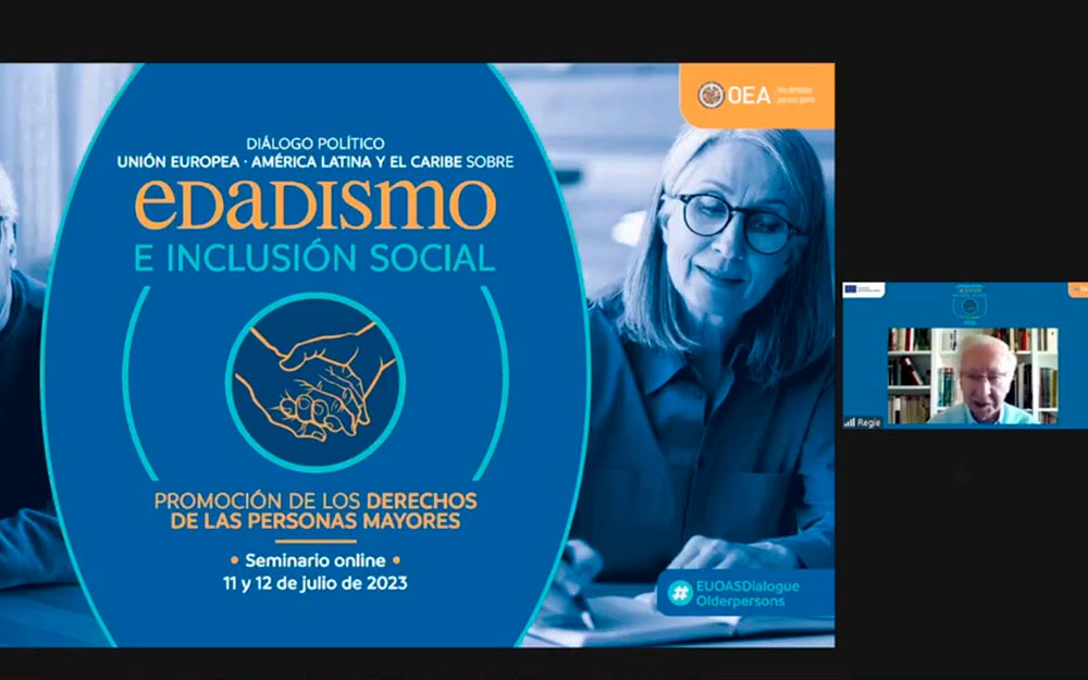 El presidente de PMP participó en el seminario online organizado por la UE y la OEA Imagen de la intervención de Lázaro González en el seminario online
