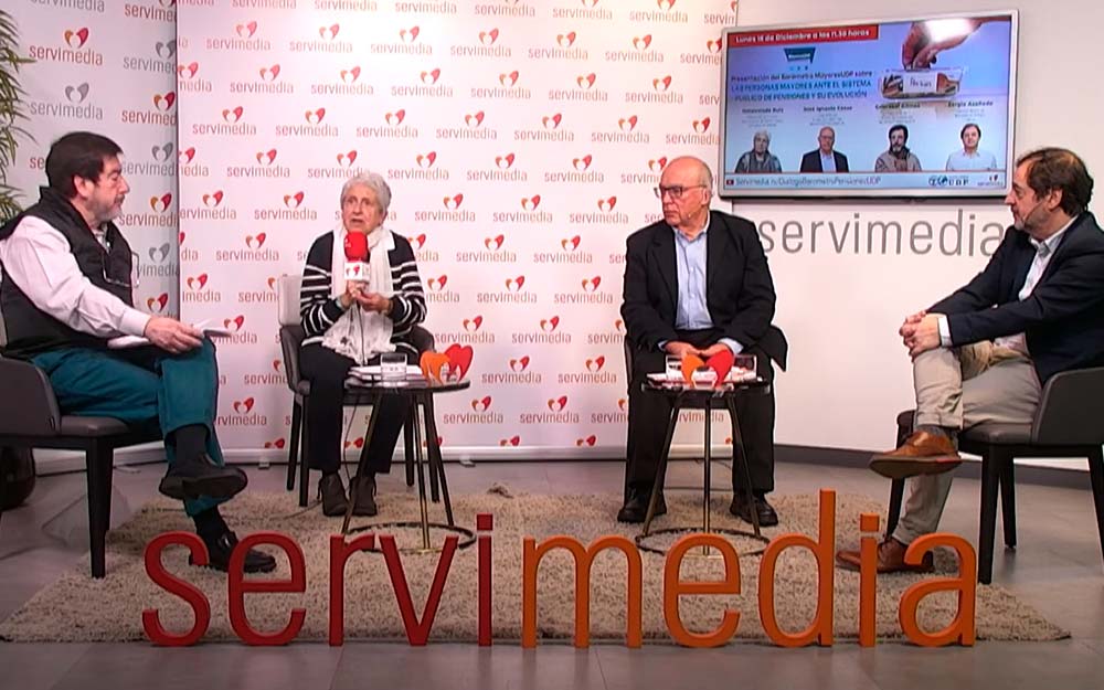 Así lo recoge el nuevo ‘Barómetro Mayores’ de la UDP Un instante del webinar de presentación celebrado en el estudio de Servimedia