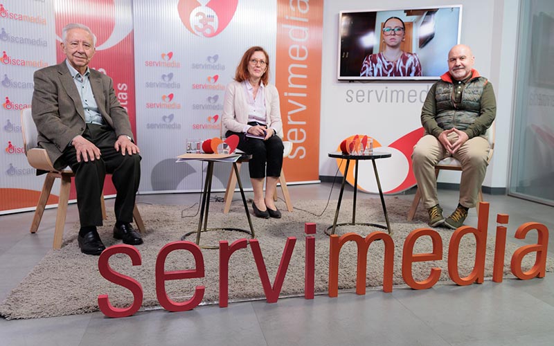 La PMP celebra con Servimedia un encuentro sobre las elecciones europeas | Foto: Felipe Moreno Participantes en el diálogo celebrado en Servimedia