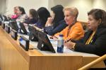 Carmen Quintanilla en la mesa de ponentes del panel celebrado en la CSW68