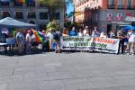 Concentración de pensionistas en la plaza de Callao de Madrid