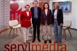 Participantes en el debate en el estudio de Servimedia TV