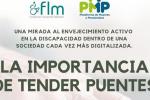 Cartel de la jornada 'La importancia de tender puentes', organizada por la PMP y la Fundación del Lesionado Medular