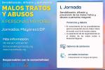 Cartel de la la 50ª Jornada sobre sensibilización y prevención de los malos tratos y abusos a personas mayores de MayoresUDP