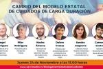 Imagen en la que aparecen los ponentes del encuentro 'Cambio del modelo estatal de cuidados de larga duración', organizado por Servimedia.