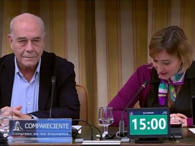 José Luis Fernández, presidente de CEOMA, durante su comparecencia en el Congreso de los Diputados