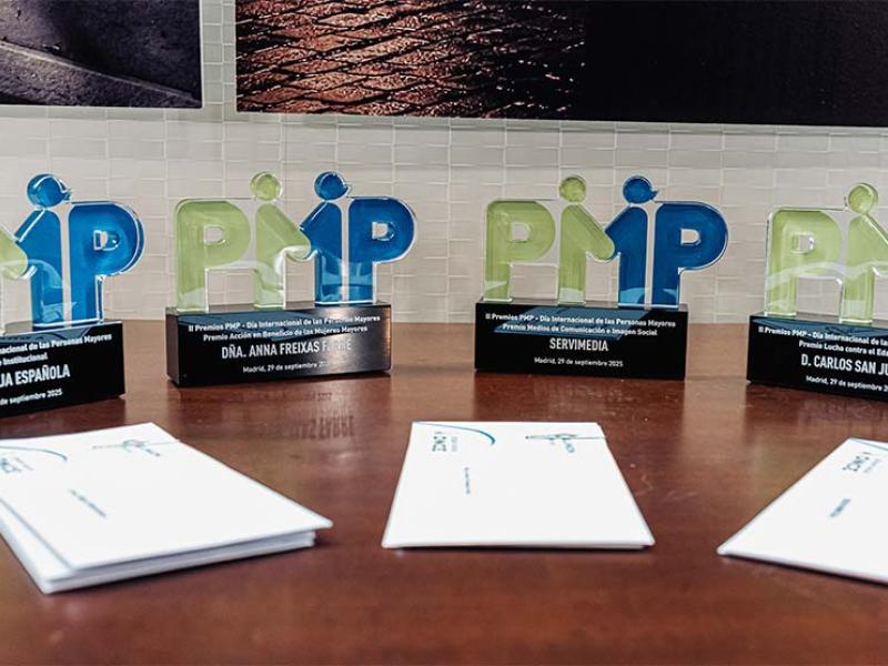 Trofeos de la segunda edición de los Premios PMP