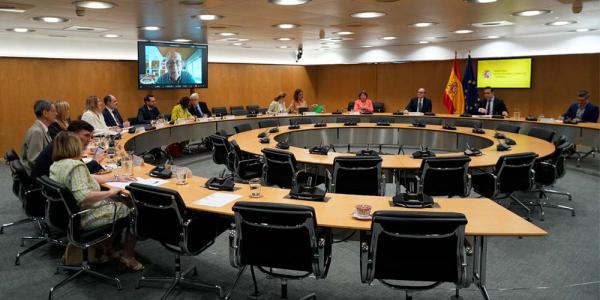 Un instante de la Reunión de Inclusión Financiera celebrada en el Ministerio de Economía Comercio y Empresa.